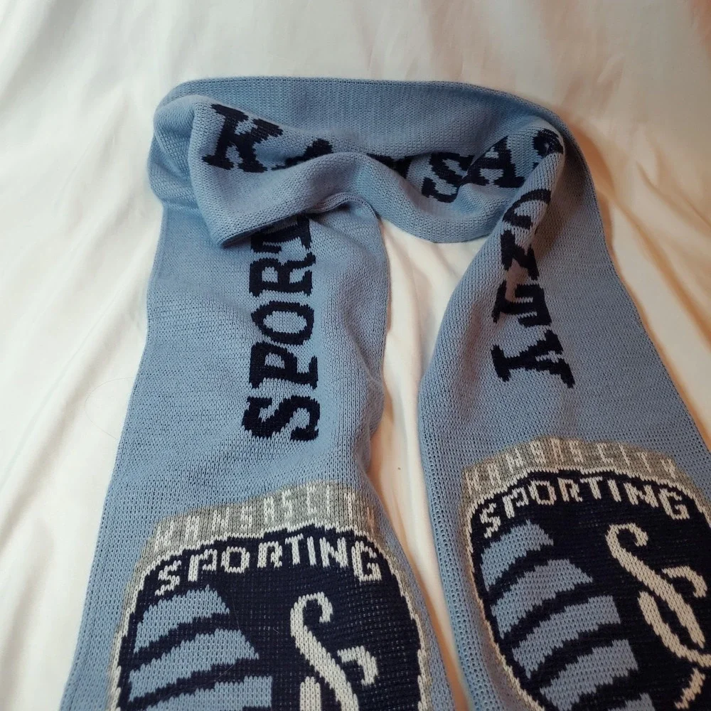 Sporting Kansas City Scarf SKC MLS Soccer‎ I Heart Kc Blue Reversible